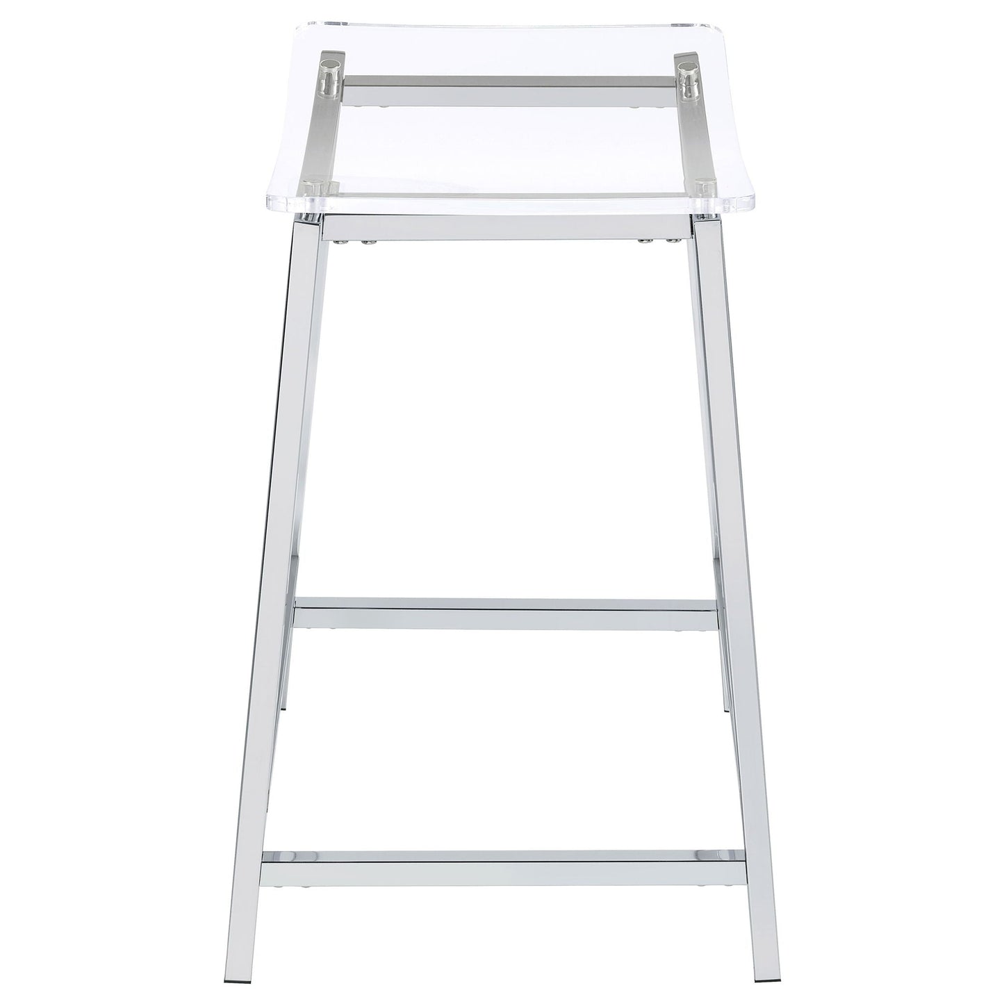 Jovani Acrylic Backless Counter Stool Chrome (Set of 2)