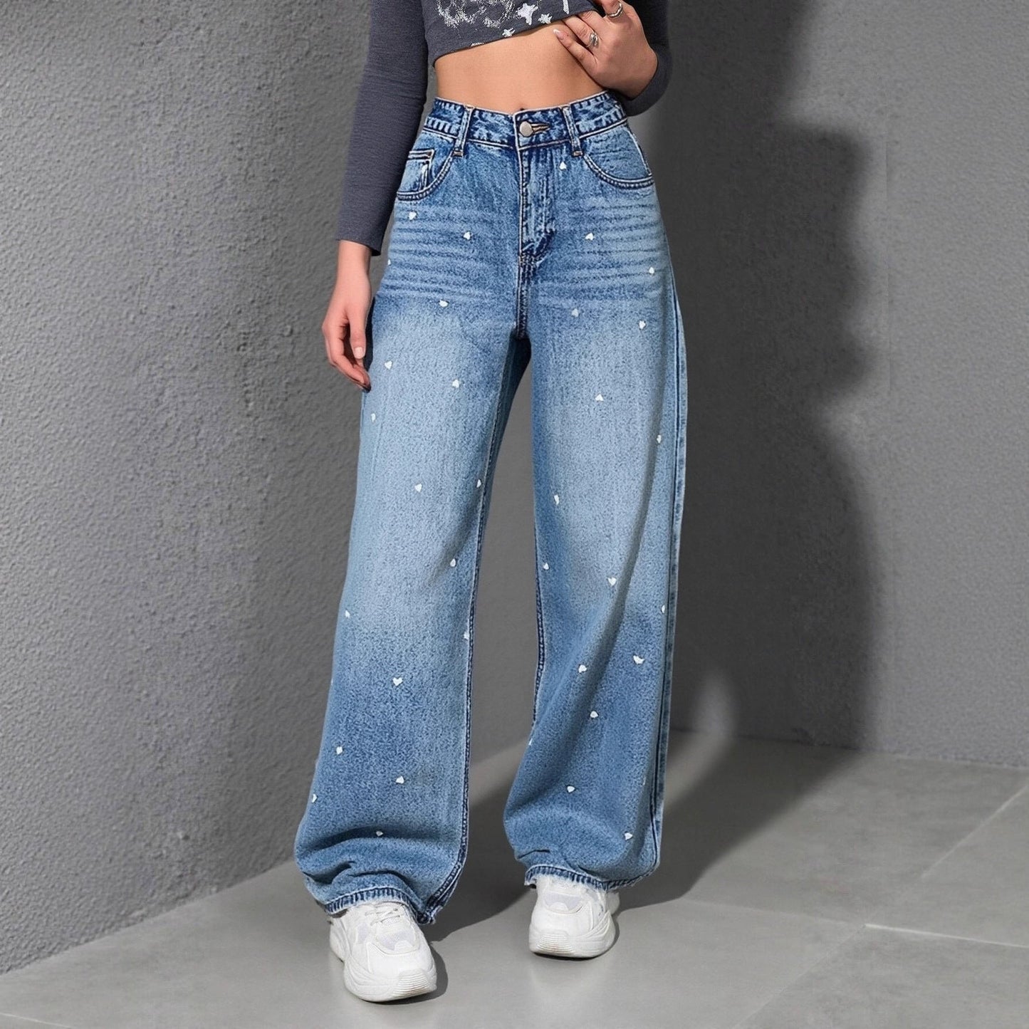 Women's High Waist Loose Jeans
