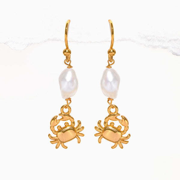 Threaded Pearl Stainless Steel Earrings