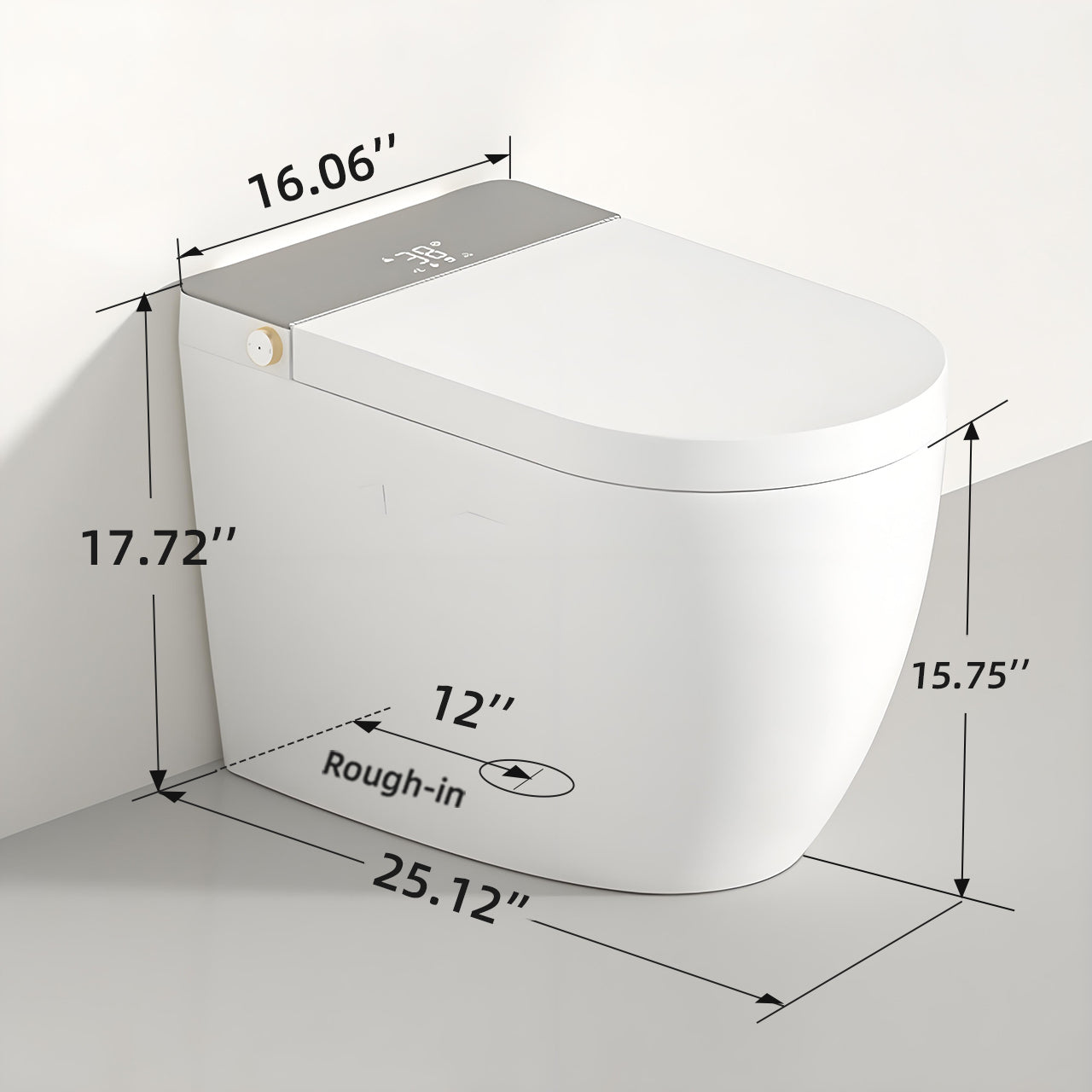 Modern integrated Smart toilet, Auto Open/Close lid, temperature heating seat...