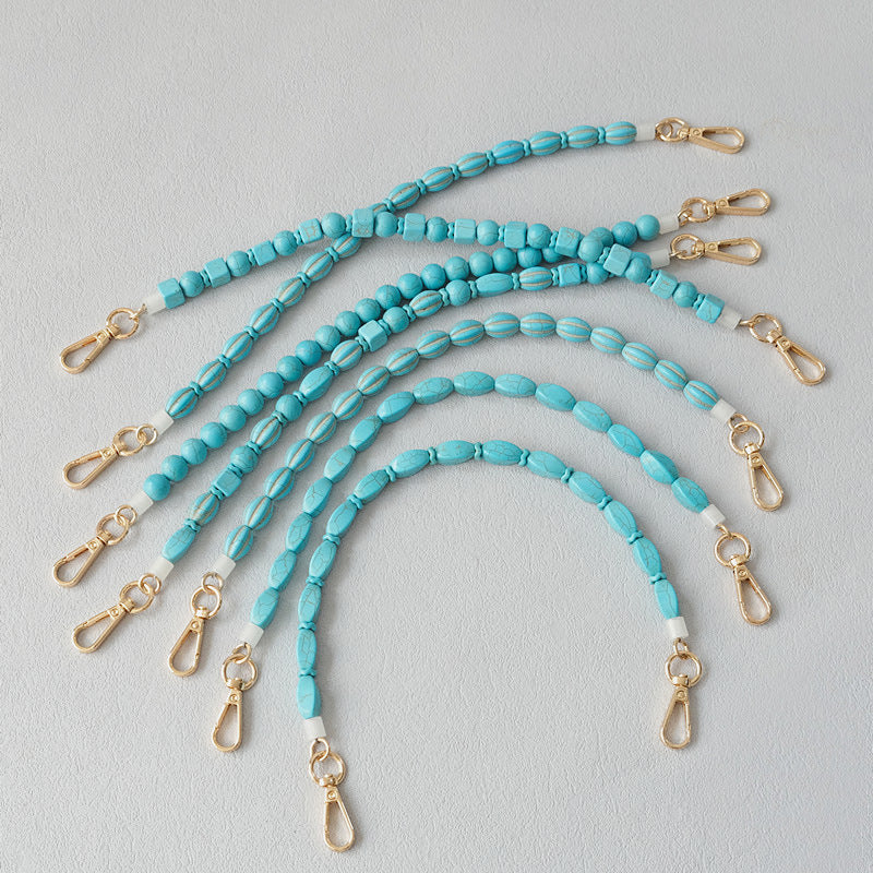 Vintage Turquoise Bag Chain Resin Chain