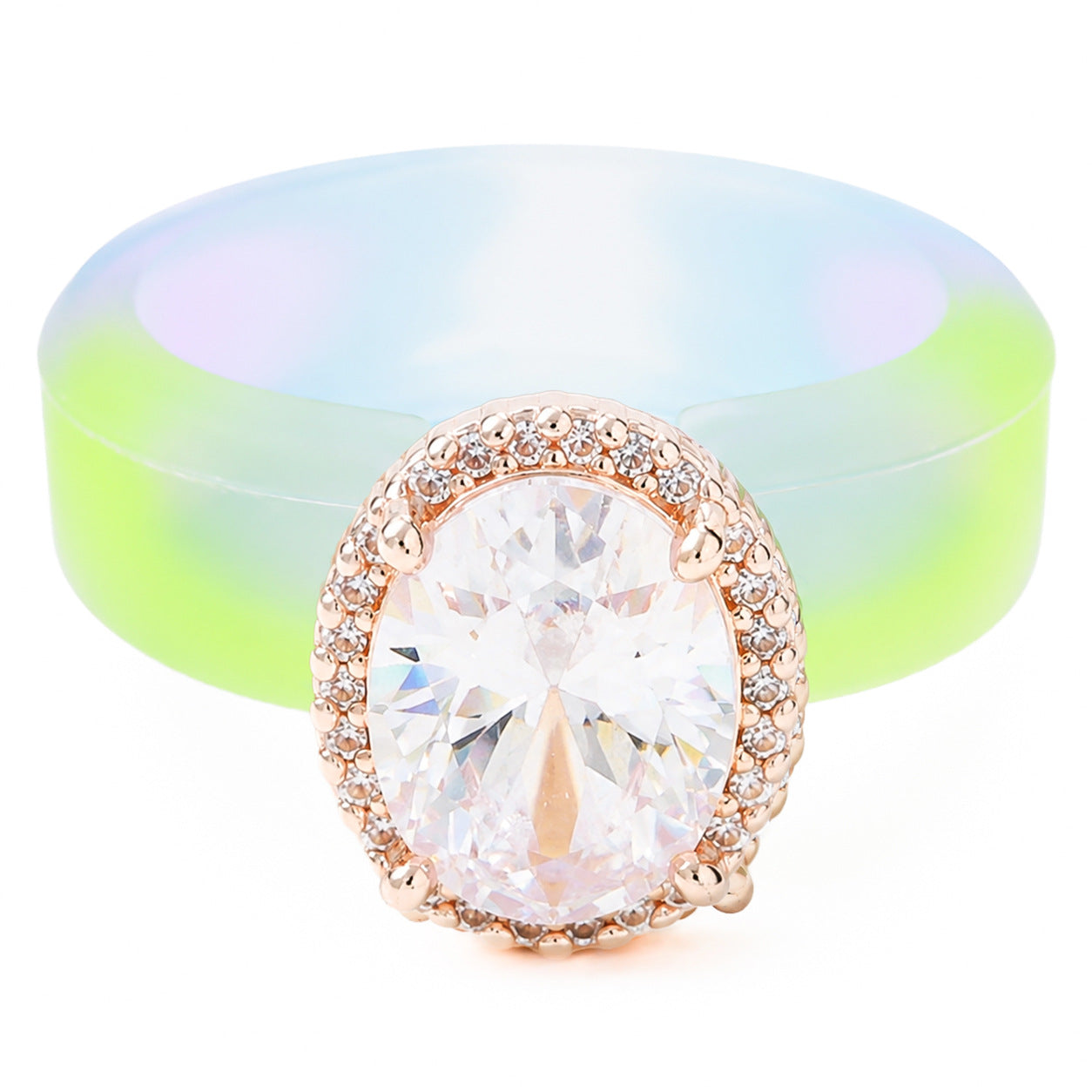 Niche Silicone Ring With Zircon Inlays