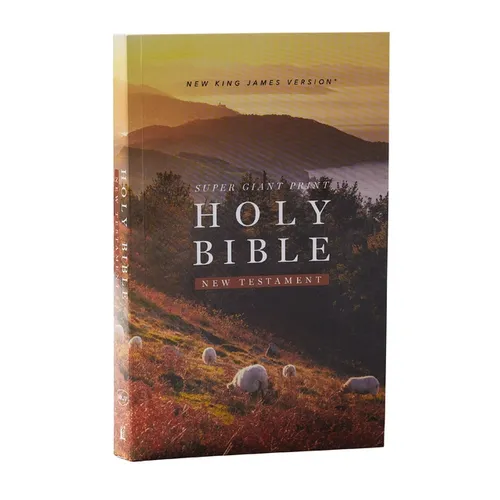 NKJV Super Giant Print New Testament, Softcover, Red Letter, Comfort Print - Paperback