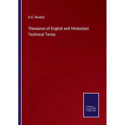 Thesaurus of English and Hindustani Technical Terms - Paperback