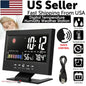 LED Digital Alarm Clock Snooze Calendar Thermometer Hygrometer Weather Display