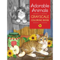 Adorable Animals Grayscale Coloring Book - Paperback