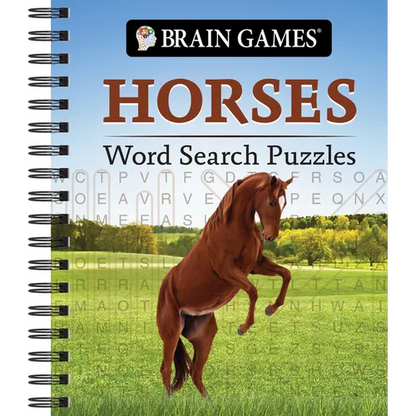 Brain Games - Horses Word Search Puzzles - Spiral