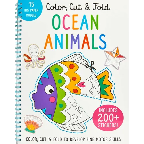 Color, Cut, and Fold: Ocean Animals - Paperback