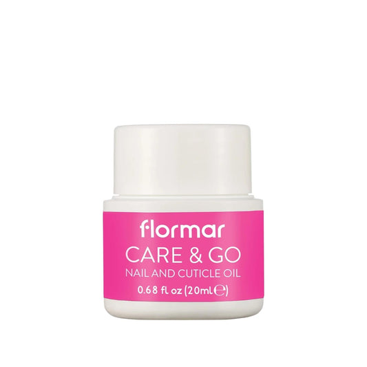 Flormar Care & Go Nail Care Oil with Sponge Applicator - 20ml, Nourishes Cuticles, Convenient Beauty Solution