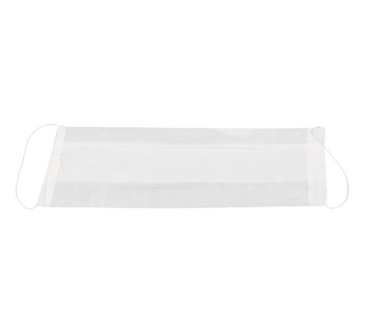 Dynarex Paper Face Mask, White - 100ea/bx, 10bxs/cs (1000 Count)