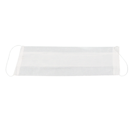 Dynarex Paper Face Mask, White - 100ea/bx, 10bxs/cs (1000 Count)
