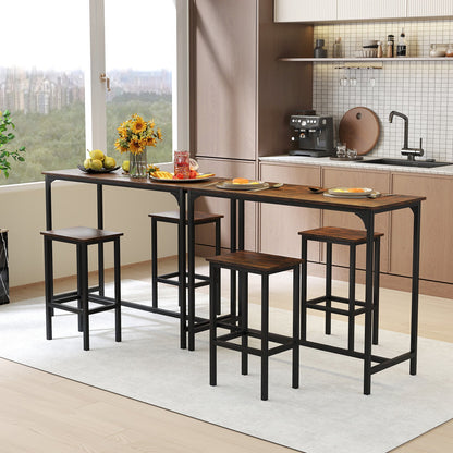 Industrial 3-Piece 47.5" Counter-Height Dining Table and 2 Bar Stools