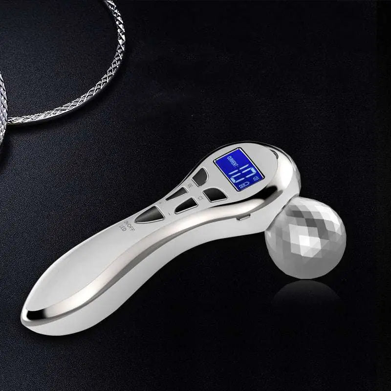 3-Head Silver Digital Firming Beauty Massager