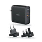 3-in-1 AUKEY Combo 5000mAh Portable Charger Travel Plugs US EU UK