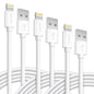 3-Pack: 4 Ft. Overtime Apple MFi Certified Lightning Cable