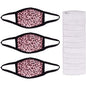 3-Pack: Adult Cotton Reusable Face Masks with 10 Filters
