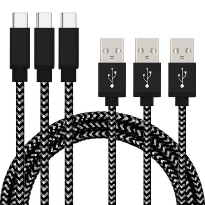 3-Pack: Nylon Braided Cables