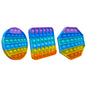 3-Pack: Rainbow Bubble Popper Anti-Stress Fidget Toy