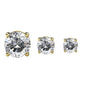 3-Pairs: Elements of Love Crystal Stud Earrings