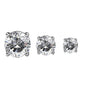 3-Pairs: Elements of Love Crystal Stud Earrings