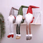 3 Piece: Handmade Sitting Long-Legged Christmas Elf Bottle Decoration Set