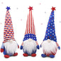 3-Piece Set: Patriotic Gnome Plush Standing Statues