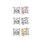 3-Piece Set: Princess Cut Swarovski Elements Crystal Studs