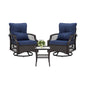 Alora 3-Piece Wicker Patio Bistro Set W/ Swivel Chairs And Table (SAK14789)