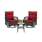 Alora 3-Piece Wicker Patio Bistro Set W/ Swivel Chairs And Table (SAK14789)