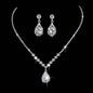 3-Piece: Women's Diamond Cubic Zirconia Necklace Earrings Set