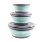 3-Pieces: Folding Camping Bowl Set