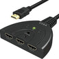 3-Port HDMI Switcher, Splitter, Supports Full HD1080p, 3D with High Speed Pigtail Cable