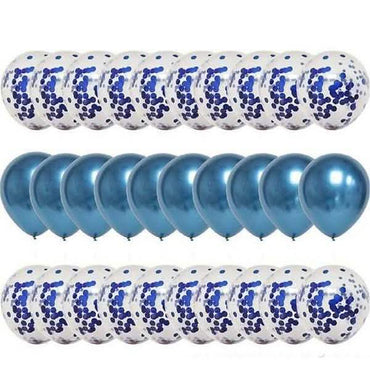 30-Pieces: Colorful Paper Latex Balloon Party Supplies