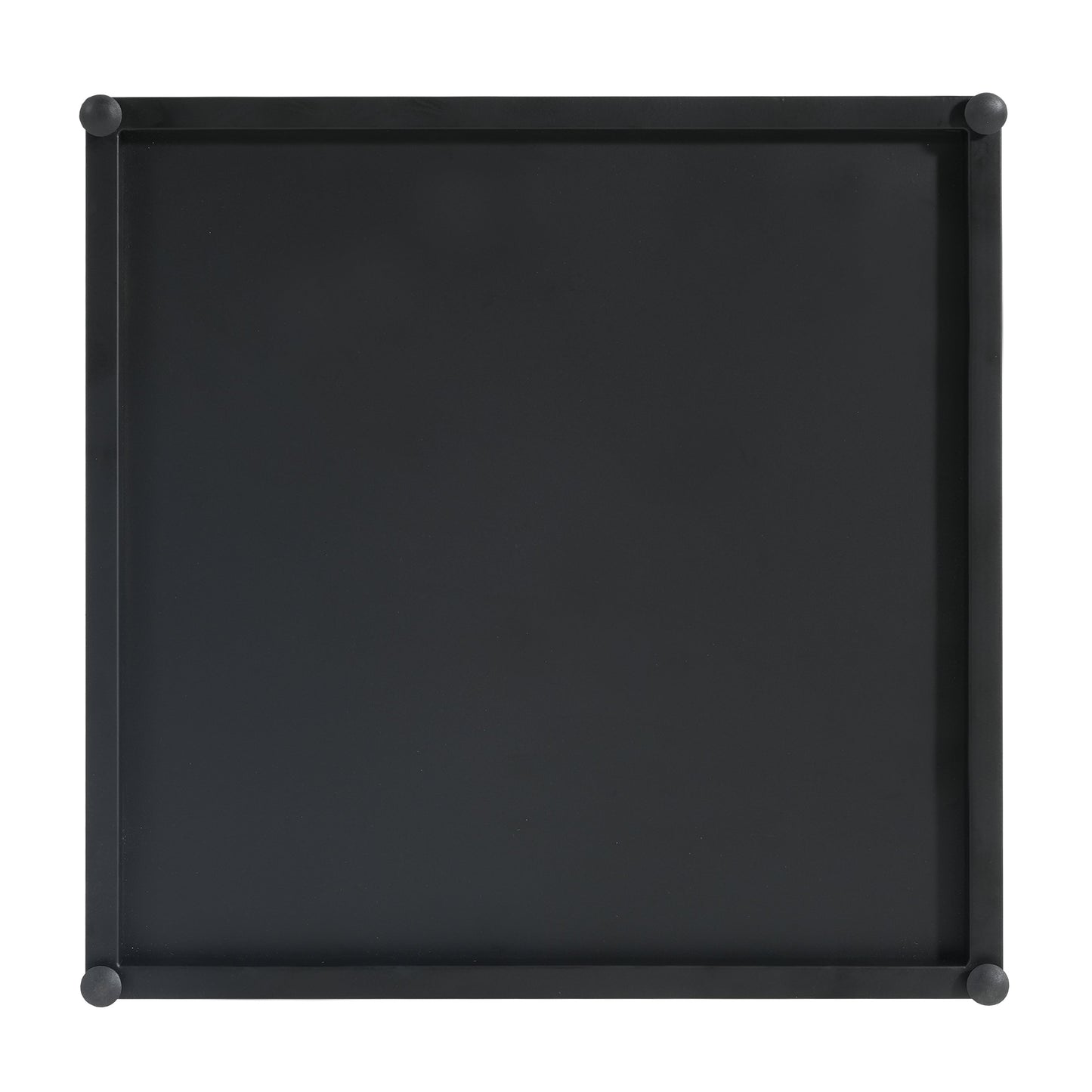 Outdoor Metal Tank Holder Side Table, Matte Black