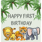First birthday guest book (Hardcover): Birthday guest book, first birthday book, party and birthday celebrations decor, memory book, 1st birthday, hap - Hardcover