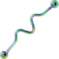 Wave Rainbow Anodized Titanium Industrial Project Bar 38mm