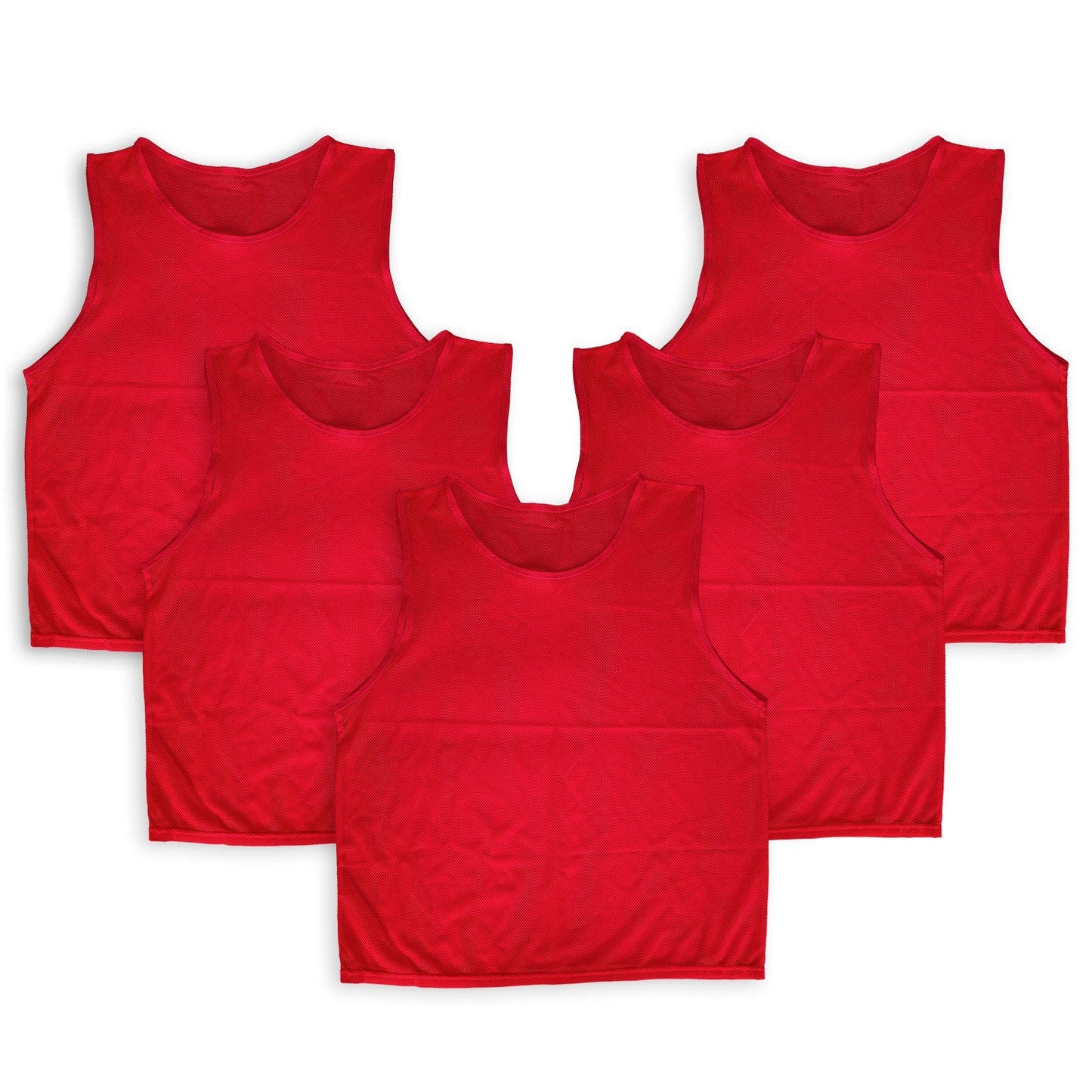 5Pcs Mesh Scrimmage Vests Soccer Basketball Team Training Pinnies Jerseys Shirt Adult Plus Size