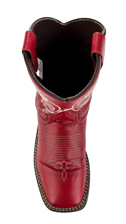 TuffRider Youth Fire Red Floral Western Boot