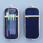 Mesh Pen Case Transparent Solid Color Stationery Storage Bag