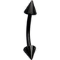 Black Anodized Titanium Cone Eyebrow Ring