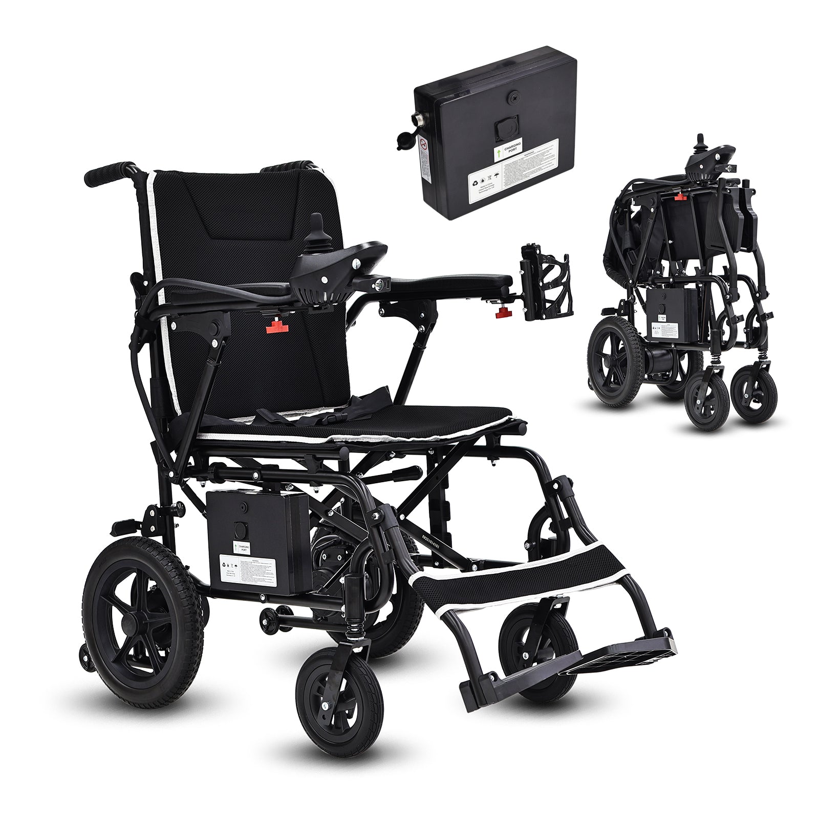 Foldable Electric Wheelchair - Front View