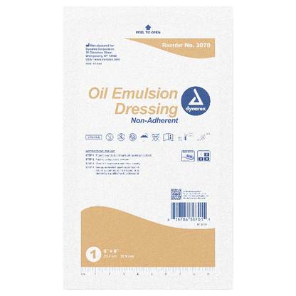 Dynarex Oil Emulsion Dressing, 5" x 9", 12ea/bx 6bxs/cs (72 Count)