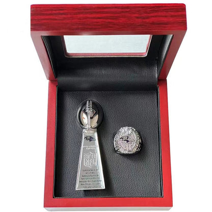 2001 & 2012 Baltimore Ravens  Super Bowl Championship Ring &Trophy Set