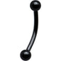 16G Black Electro Titanium Eyebrow Ring