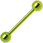 Light Green Electro Titanium Barbell Tongue Ring