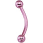 16G Pink Electro Titanium Eyebrow Ring