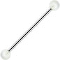 Clear Glow in the Dark Industrial Barbell 31mm