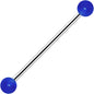Blue Glow in the Dark Industrial Barbell 31mm