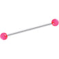 Pink Glow in the Dark Industrial Barbell 31mm