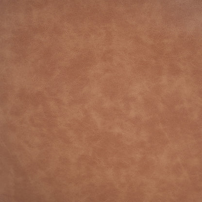 Upholstered Square PU Leather Ottoman Tan Brown 26.6x29.6x15.2